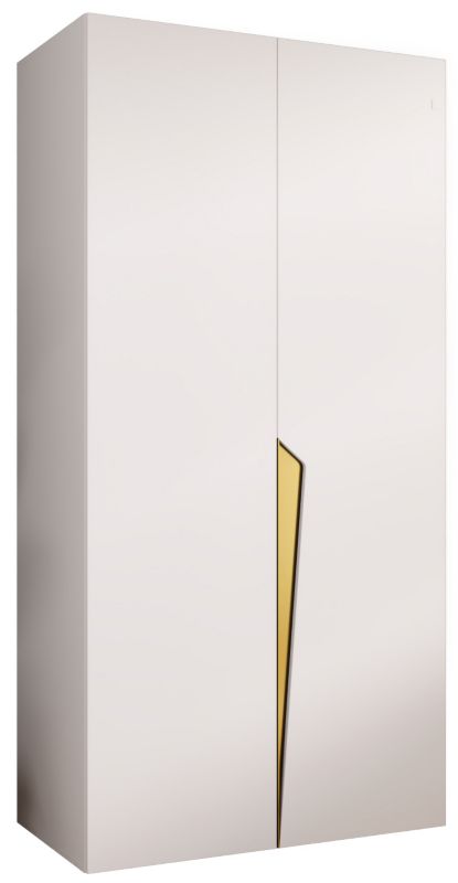 Szafa uchylna otwierana Abiks PIANO 1 100 wys 202 cm Biały + Złoty 1 szt
