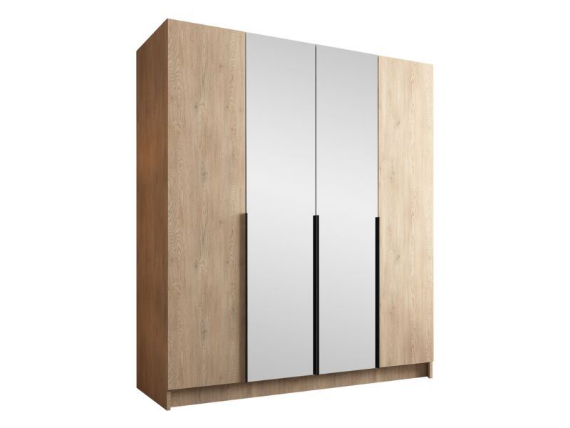 Szafa MIRJAN 24 z lustrem Santi II dąb cremona/czarny 1 szt.