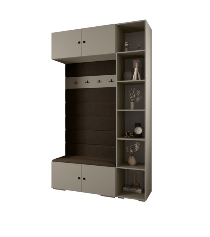 Garderoba do przedpokoju Abiks INOVA 2 Z20 kaszmir+czarny+manila04 1 szt.