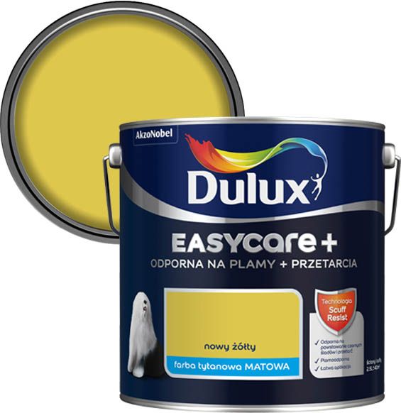 Farba Dulux EasyCare+ nowy żółty 2,5 l