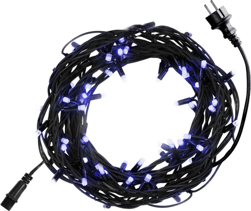 Lampki zewnętrzne 100 LED Bulinex 9,9 m z dodatkowym gniazdem niebieskie