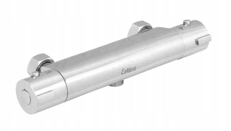 Bateria prysznicowa ścienna Estiva ROJA Prawa termostatyczna srebrna 1 szt.