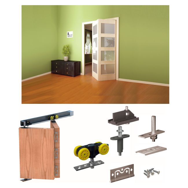 Komplet złączy do drzwi przesuwnych Valcomp Herkules Plus 2 x 25 kg