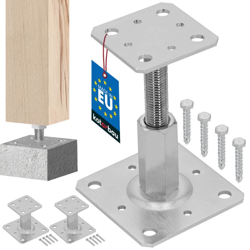 Wspornik słupa KOTARBAU regulowany w pionie 110x80 mm 2 szt.