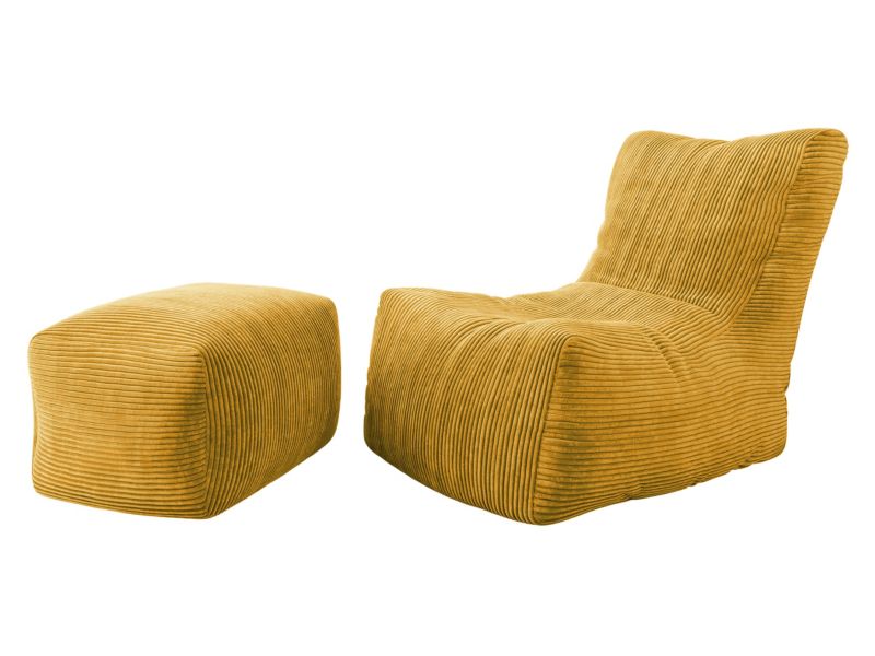 Fotel MIRJAN 24 Rest + podnóżek Easy żółty 1 kpl.