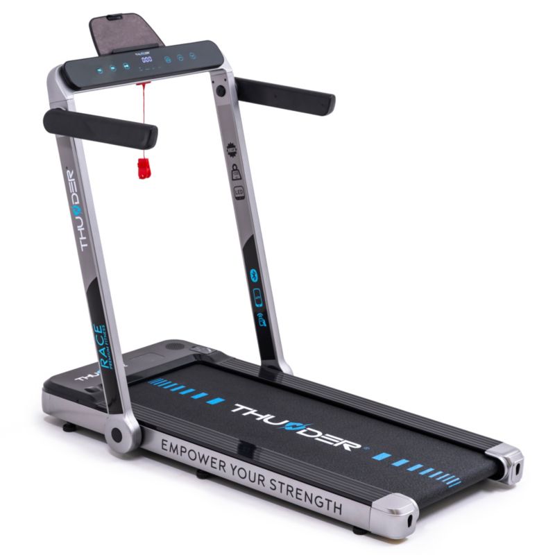 Bieżnia elektryczna THUNDER RACE-SILVER składana pod biurko 14 km/h LED pilot aplikacja 1szt.