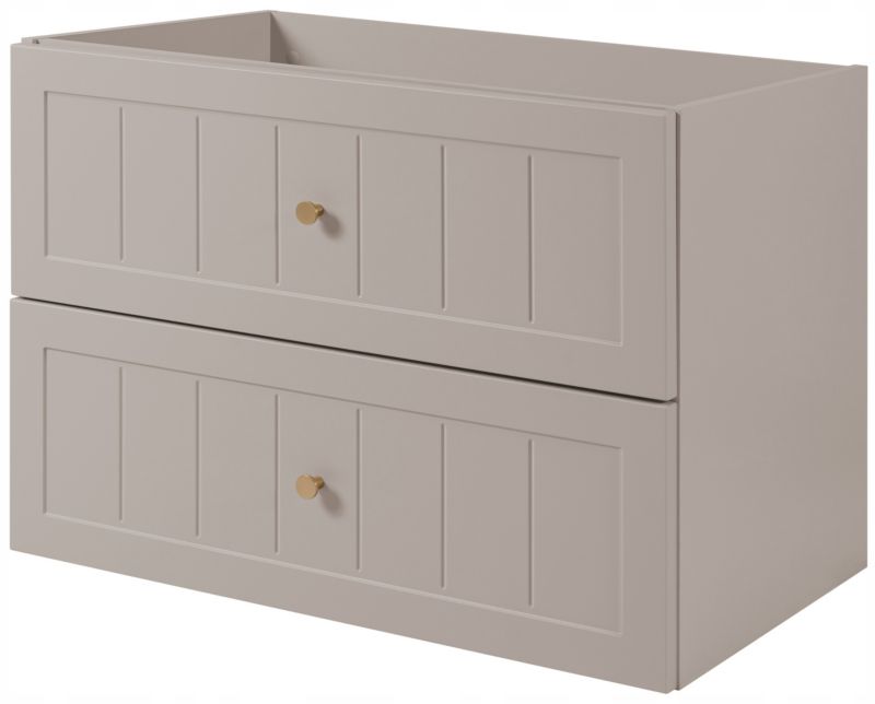 Szafka pod umywalkę Furnidea 80 cm z dwiema szufladami kaszmir GUSTO 1 szt.