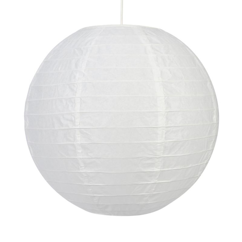 Abażur papierowy GoodHome Raqis 28 cm biały