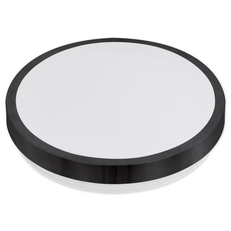 Plafon MasterLED Solen 2x E27 33 cm IP44 okrągły czarny 1 szt.