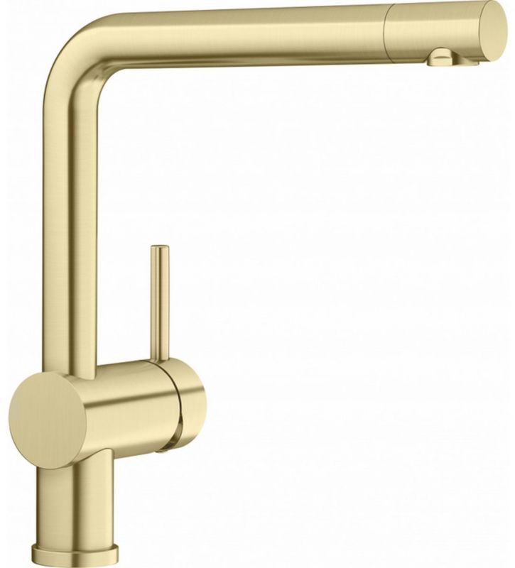 Bateria kuchenna Blanco Linus złoty satynowy, stojąca, ceramiczna, obrót 360, 1 szt.