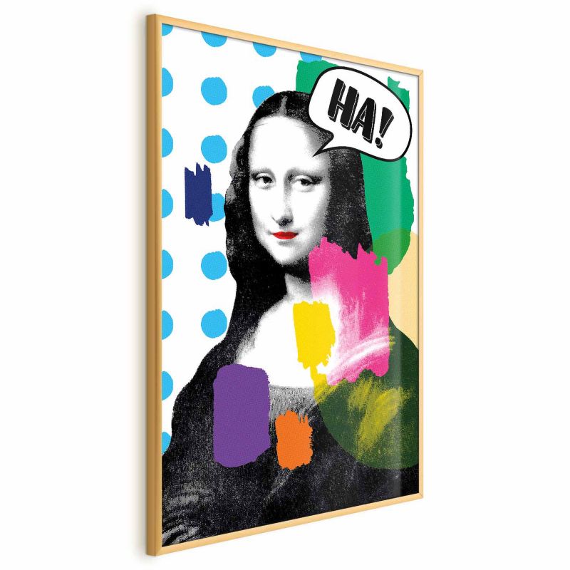 Plakat Artgeist Mona Lisa Pop-art 40x60 cm z ramą złotą 1 szt