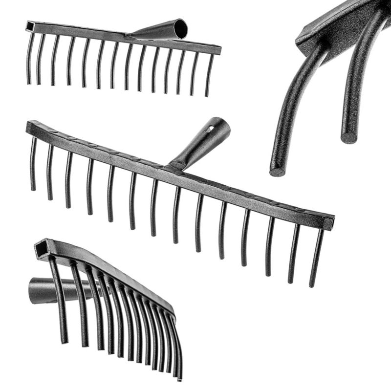 Grabie KADAX Do Kamienia Stalowe 14-Zębne Grabki Ogrodowe Gleby Bez Trzonka 1szt.