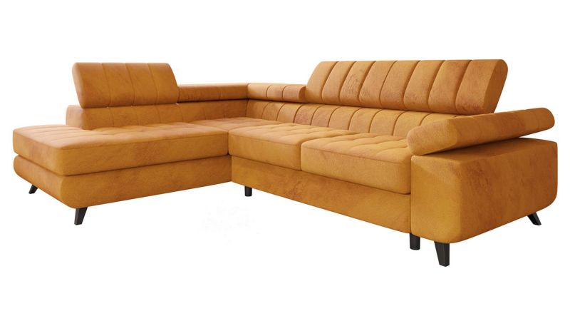 Narożnik z funkcją spania MIRJAN 24 Nord Premium lewy bursztynowy 1 szt.