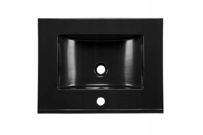 Umywalka meblowa Furnidea 60 cm wpuszczana czarny mat prostokątna LAVA 1 szt.