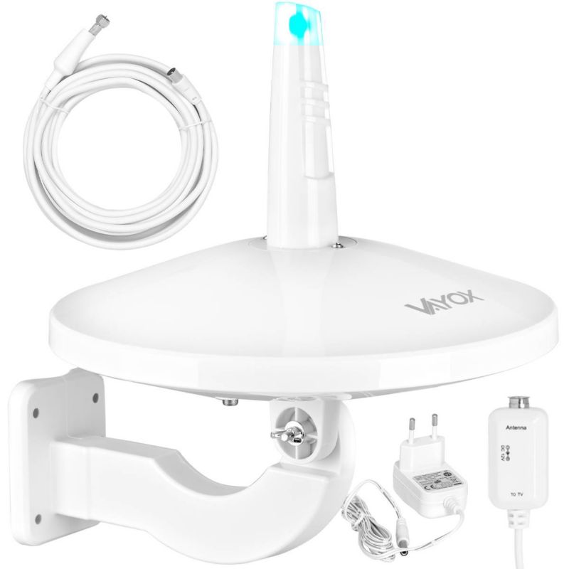 Antena dookólna Vayox VA0066 Digital720Combo VHF UHF DVB-T2 4K filtr LTE 5G 1 szt.