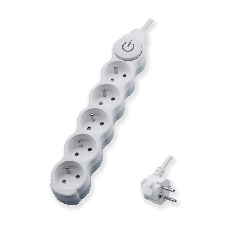 Przedłużacz mieszkaniowy Ecolina 5 gniazdek z uziemieniem 3 m z wyłącznikiem