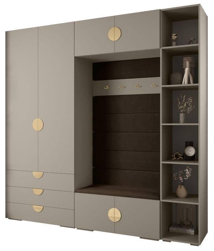 Garderoba do przedpokoju Abiks INOVA 4 Z10 kaszmir+złoty+manila04 1 szt.