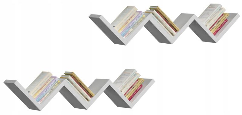 Półka Matkam wisząca ORTO regał Per biały 2 szt.