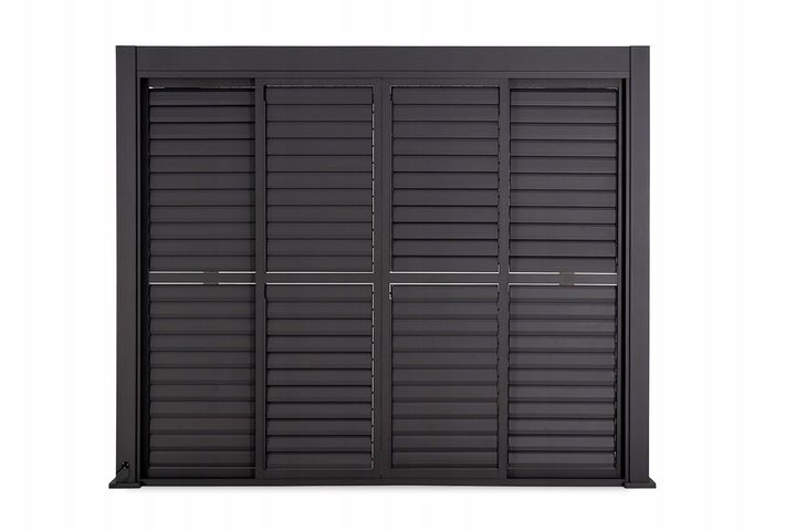 Drzwi Przesuwne Gutroof żaluzjowe do Pergoli Ogrodowej PREMIUM 3m antracyt 1 szt