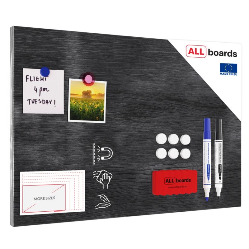 Tablica magnetyczna metalboards 60x40 cm ALLboards szare drewno 1 szt.