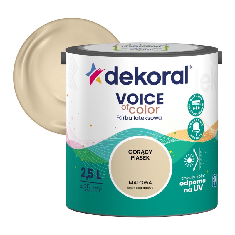 Farba kolorowa Dekoral Voice of Color gorący piasek 2,5 l