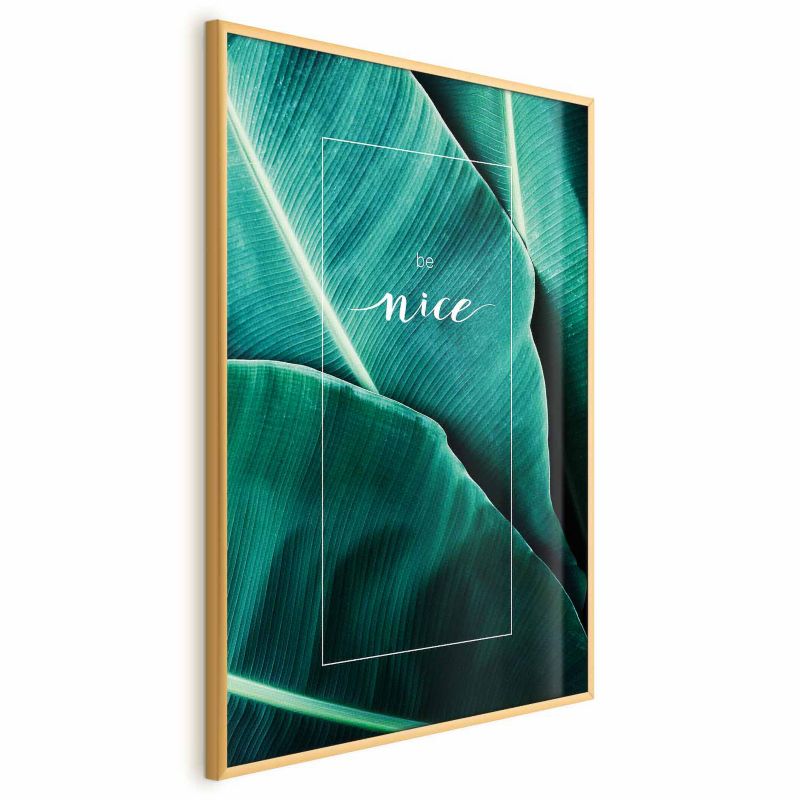 Plakat Artgeist Be nice 60x90 cm z ramą złotą 1 szt