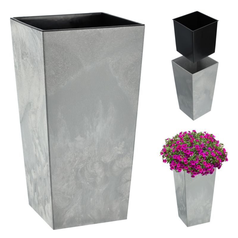 Doniczka KADAX Donica Na Kwiaty 47cm Osłonka Z Wkładem Wysoka Kwietnik 1 szt.