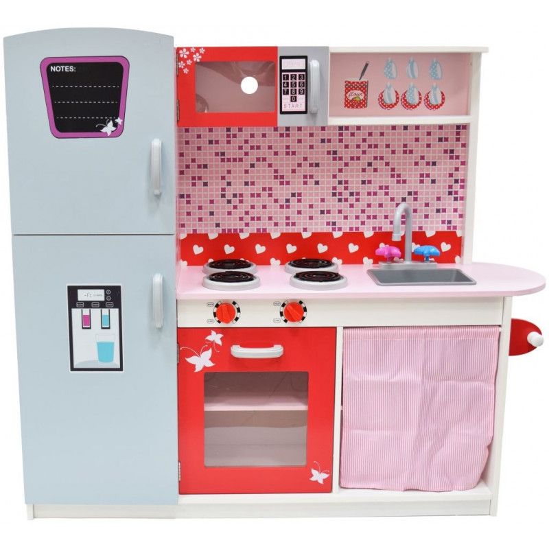 Drewniana kuchnia dla dzieci ANETA 4iQ Group w stylu Pin-Up 1szt.