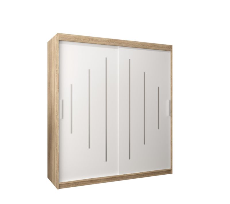 Szafa przesuwna Garderoba Abiks YORK 180 sonoma/biały 1 szt.