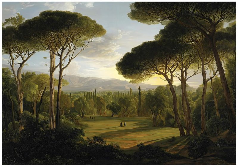 Fototapeta WALLARENA Do Sypialni Salonu Na Flizelinie Las Pejzaż Drzewa Zielony 350x250 cm 16050VX7 1 szt.