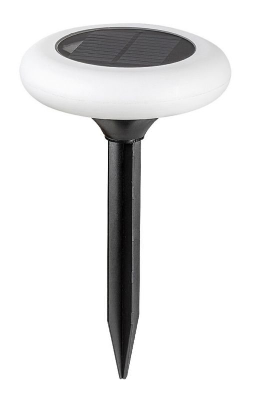 Lampa ogrodowa wbijana solarna Rabalux Haiti czarno-mleczny LED 0.6W 3000K 10lm IP65 wym: 23,5 x 14 x 14 cm - 1 szt.