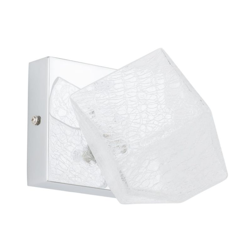 Kinkiet ścienny Italux Zen chromowany biały styl nowoczesny 1 x G9 x 28W IP20 wym: 14,5 x 18 x 14,2 cm - 1 szt.