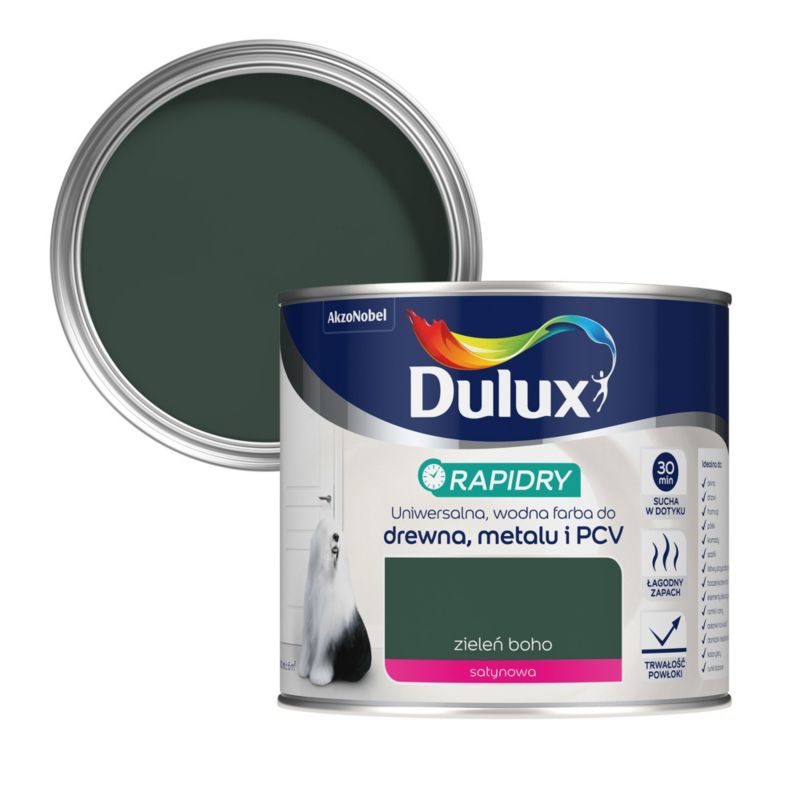 Farba uniwersalna Dulux Rapidry zieleń boho 0,4 l