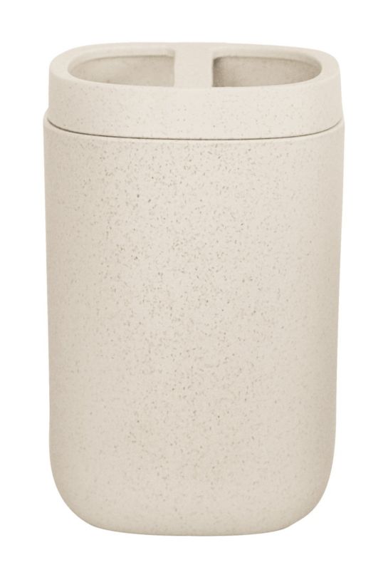 Kubek na szczoteczki Kleine Wolke Belgrano EcoLiving bambusowy beżowy 1 szt.