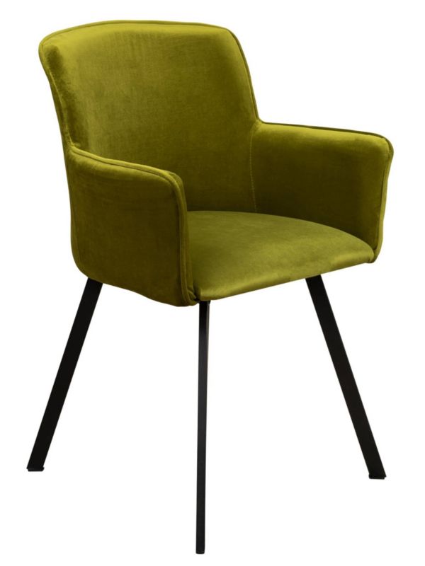 Krzesło do jadalni Bonni Loft tapicerowane Zielone 1 szt.