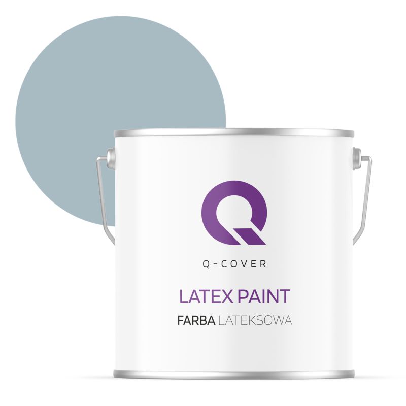 Farba Lateksowa Do Ścian i Sufitów Q-Cover Szary platynowy H0746 Głęboki Mat 5L