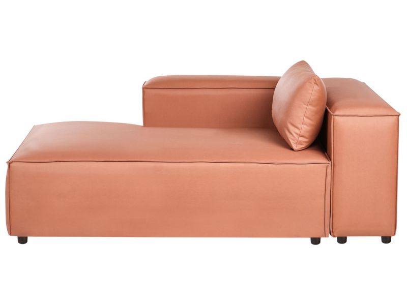 Szezlong prawostronny Brande Ekoskóra Złoty brąz 1 szt.