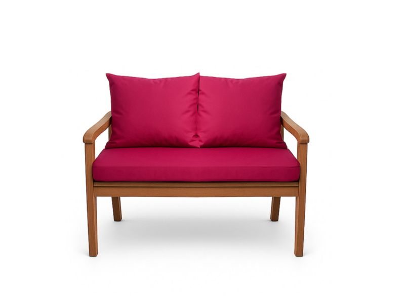 Różowe poduszka na ławkę ogrodową 100x50x50 cm do użytku na zewnątrz/wewnątrz Setgarden