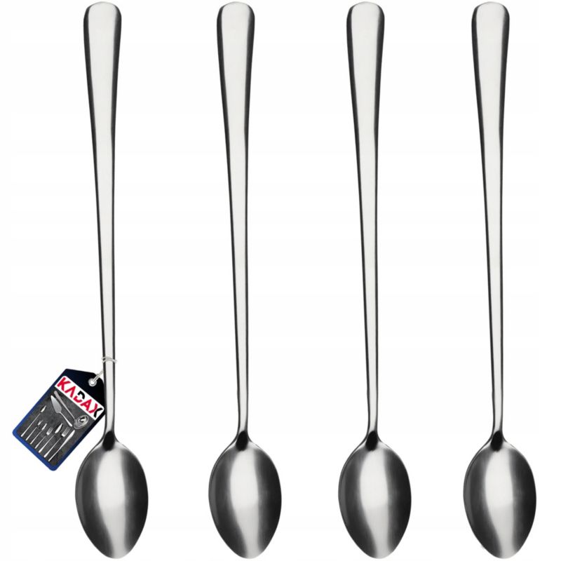 Łyżeczki KADAX Do Kawy Latte Herbaty Deserów Długie 4szt