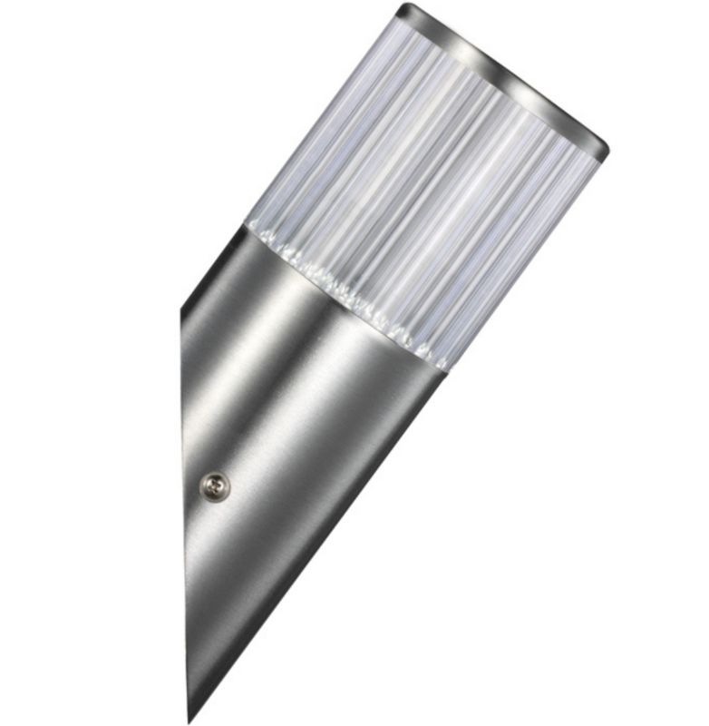 Kinkiet ścienny zewnętrzny Polux Collum srebrny satynowany LED 3.6W 6500K 250lm IP44 wym: 21 x 7,6 x 7,6 cm - 1 szt.