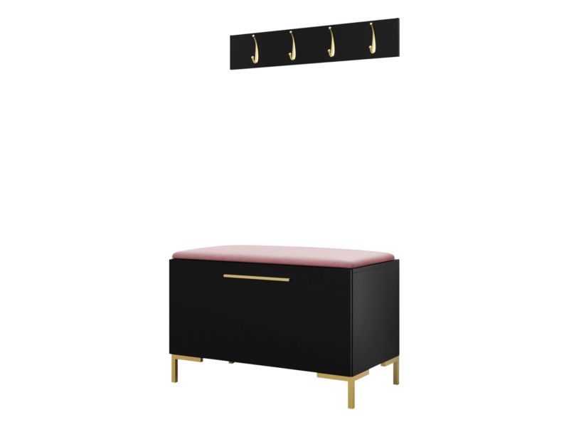 Garderoba MIRJAN 24 Zilion VIII czarny + różowy 1 kpl.