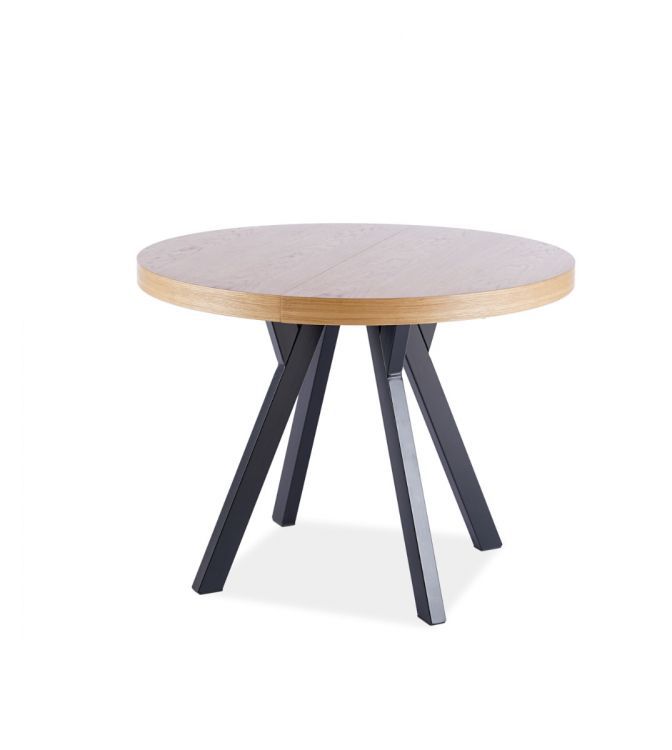 Stół Signal rozkładany DOMINGO 100(250)x100 dąb/czarny mat 1 szt