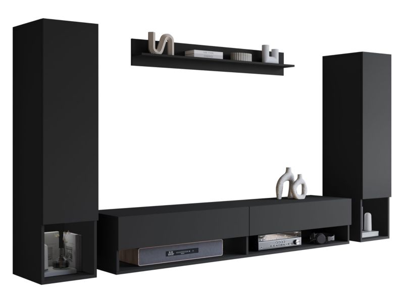 Meblościanka MIRJAN 24 Amadeo II czarny grafit 1 kpl.