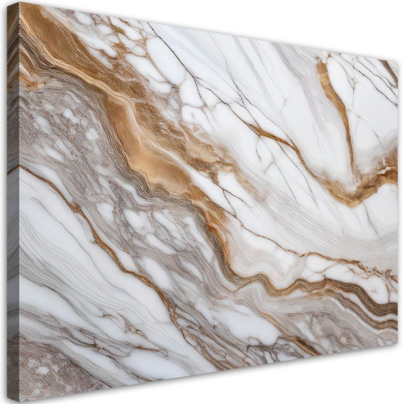 Obraz na płótnie Feeby Szaro Beżowy Marmur Abstrakcja 100x70cm 1szt