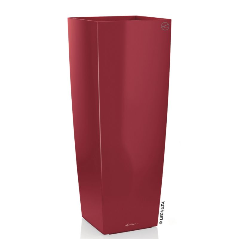 Doniczka Lechuza Do Domu Ogrodu CUBICO Alto 40/40/105 Czerwona Połysk 1 szt