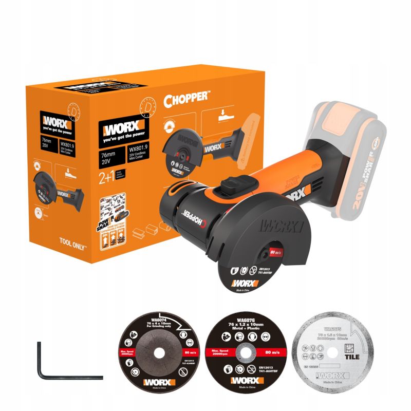 Szlifierka kątowa WORX WX801.9 1 szt.