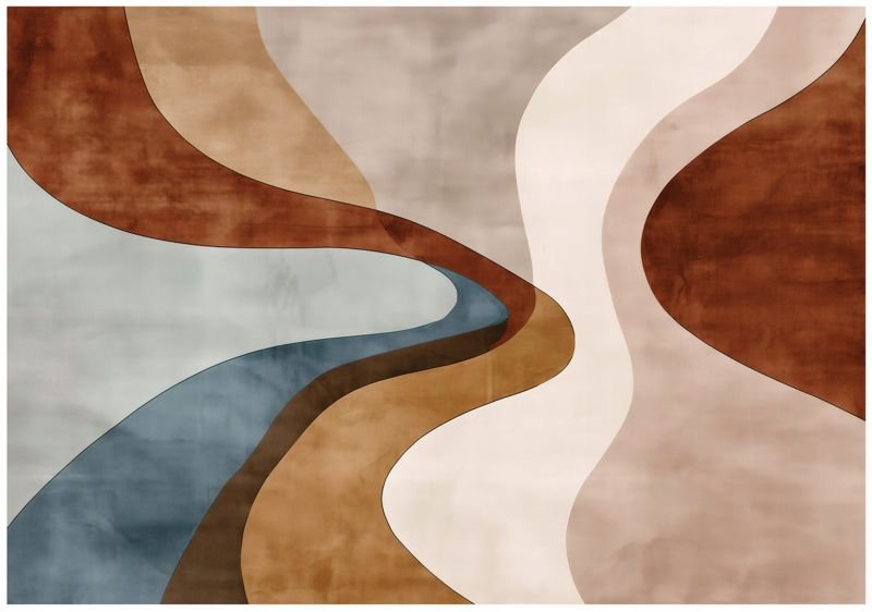 Fototapeta WALLARENA Do Sypialni Salonu Na Flizelinie Art Deco Geometria Abstrakcja Brązowy 300x210 cm 16132VX6 1 szt.