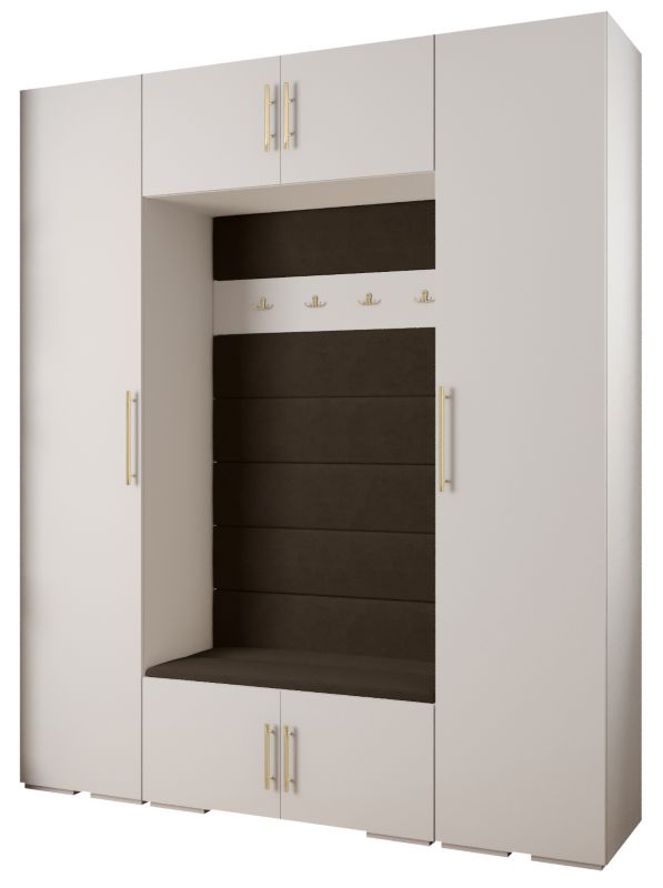 Garderoba do przedpokoju Abiks INOVA 3 Z13 biały+złoty+manila04 1 szt.
