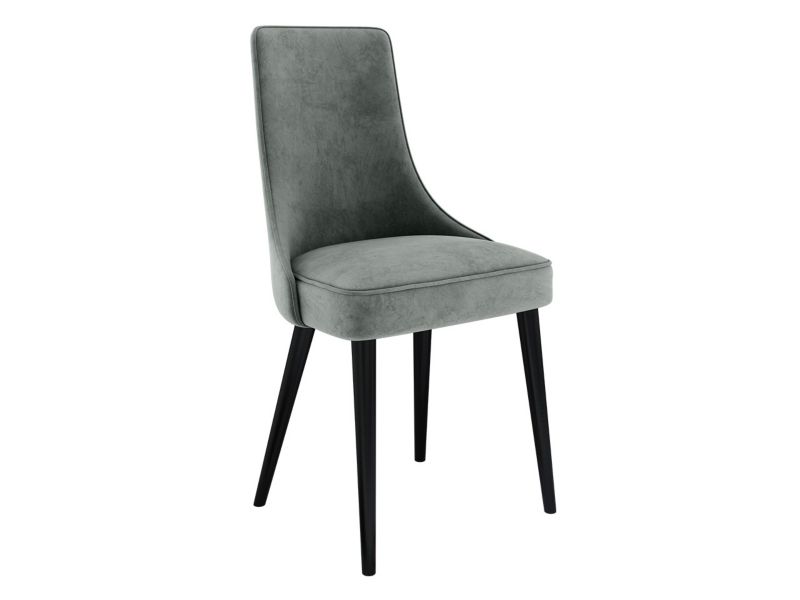 Krzesło MIRJAN 24 tapicerowane Perla 3 platynowy czarny/szary 1 szt.