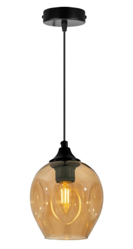 Lampa sufitowa Candellux Aspa czarno-brązowa wym: 100 x 14 x 14 cm 1xE27 x 40W 1 szt.